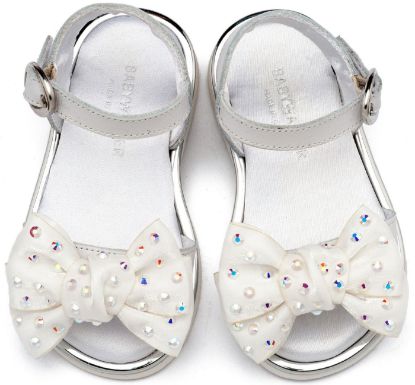 Εικόνα της Πέδιλο με Φιόγκο και Στρας LU6122 Λευκό