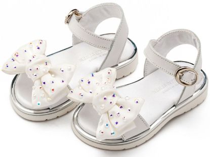 Εικόνα της Πέδιλο με Φιόγκο και Στρας LU6122 Λευκό