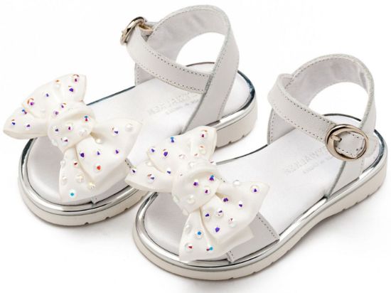 Εικόνα της Πέδιλο με Φιόγκο και Στρας LU6122 Λευκό