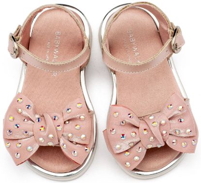 Εικόνα της Πέδιλο με Φιόγκο και Στρας LU6122 Ροζ