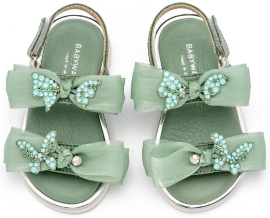 Εικόνα της Πέδιλο με Φίογκους και Πεταλούδες LU6119 Μέντα