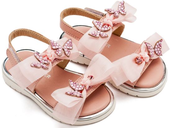 Εικόνα της Πέδιλο με Φίογκους και Πεταλούδες LU6119 Ροζ