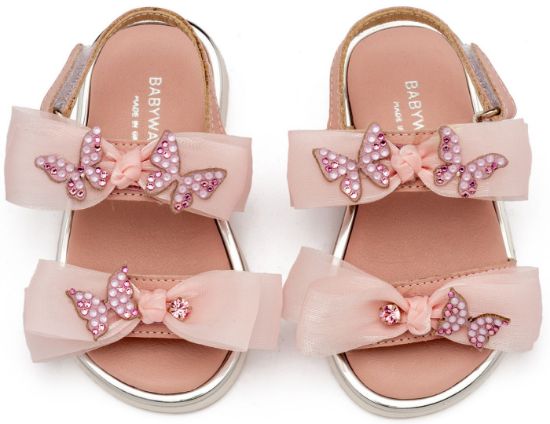 Εικόνα της Πέδιλο με Φίογκους και Πεταλούδες LU6119 Ροζ
