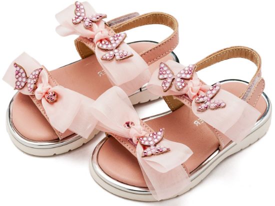 Εικόνα της Πέδιλο με Φίογκους και Πεταλούδες LU6119 Ροζ