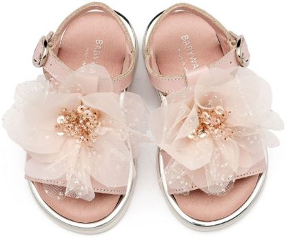 Εικόνα της Πέδιλο με Χειροποίητο Λουλούδι απο Τούλι EXC5877 Ροζ