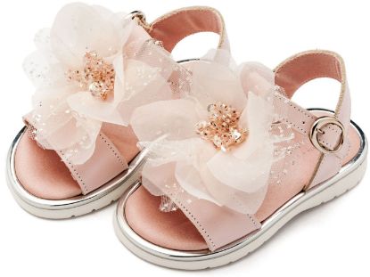 Εικόνα της Πέδιλο με Χειροποίητο Λουλούδι απο Τούλι EXC5877 Ροζ