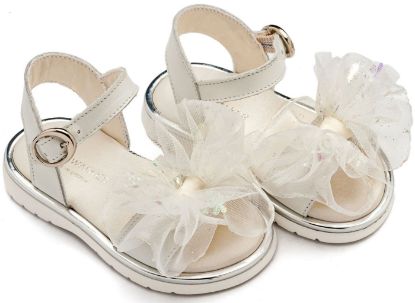 Εικόνα της Πέδιλο με Χειροποίητο Υφασμάτινο Φιόγκο EXC5879 Εκρού