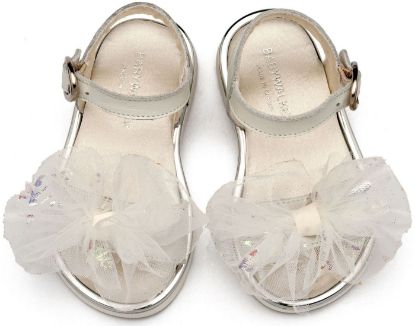 Εικόνα της Πέδιλο με Χειροποίητο Υφασμάτινο Φιόγκο EXC5879 Εκρού