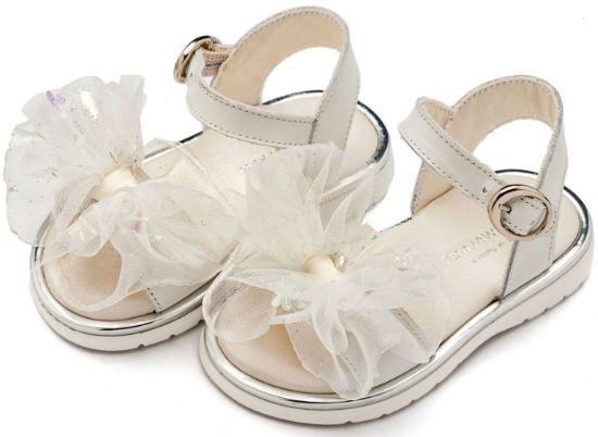 Εικόνα της Πέδιλο με Χειροποίητο Υφασμάτινο Φιόγκο EXC5879 Εκρού