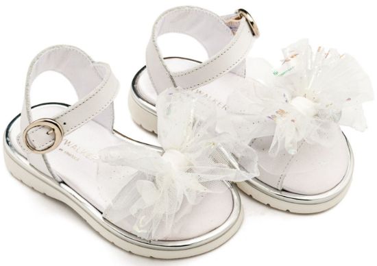 Εικόνα της Πέδιλο με Χειροποίητο Υφασμάτινο Φιόγκο EXC5879 Λευκό