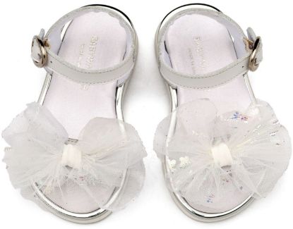 Εικόνα της Πέδιλο με Χειροποίητο Υφασμάτινο Φιόγκο EXC5879 Λευκό