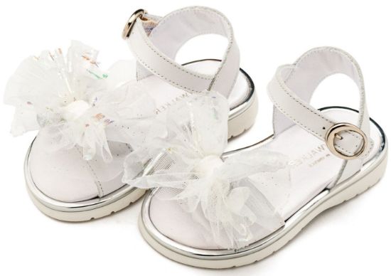 Εικόνα της Πέδιλο με Χειροποίητο Υφασμάτινο Φιόγκο EXC5879 Λευκό