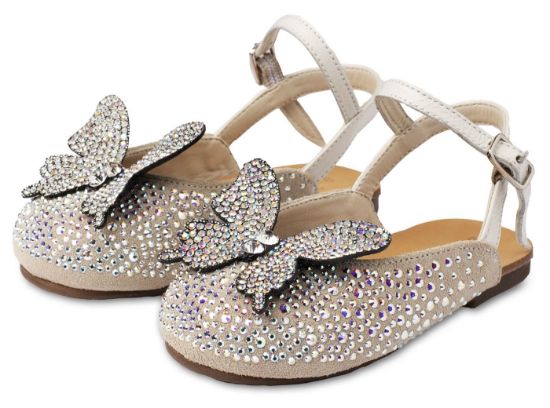 Εικόνα της Σαμπό Διακοσμημένο Ολόγυρα με Στρας και Πεταλούδα EXC5857 Εκρού