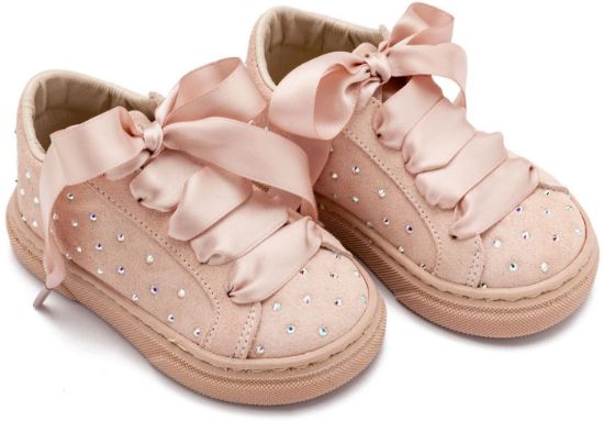 Εικόνα της Σνίκερ Suede με Στρας LU6115 Νουντ