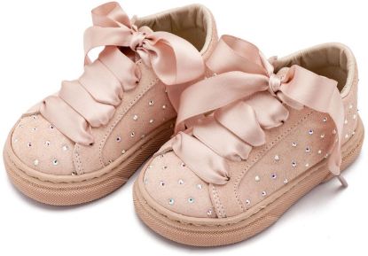 Εικόνα της Σνίκερ Suede με Στρας LU6115 Νουντ