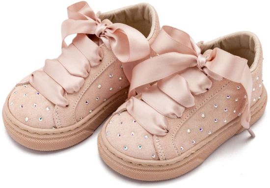 Εικόνα της Σνίκερ Suede με Στρας LU6115 Νουντ