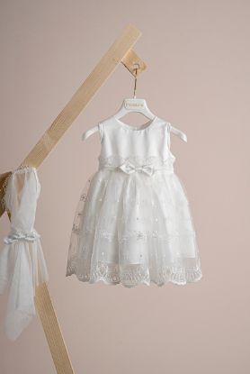 Εικόνα της Πακέτο βάπτισης για κορίτσι Piccolino Carmen ivory με καλάθι