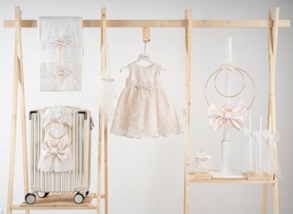 Εικόνα της Πακέτο βάπτισης για κορίτσι Piccolino Carmen peach με βαλίτσα ecru