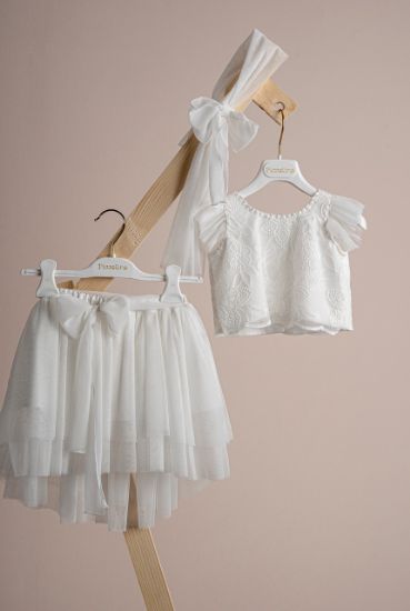 Εικόνα της Πακέτο βάπτισης για κορίτσι Piccolino Isabelle ivory με βαλίτσα ecru