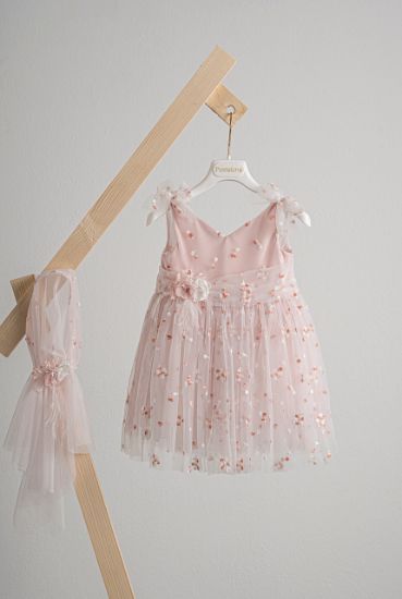 Εικόνα της Πακέτο βάπτισης για κορίτσι Piccolino Klara puce με τσάντα  ivory