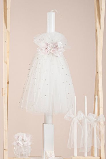 Εικόνα της Πακέτο βάπτισης για κορίτσι Piccolino Salina ivory με βαλίτσα ecru