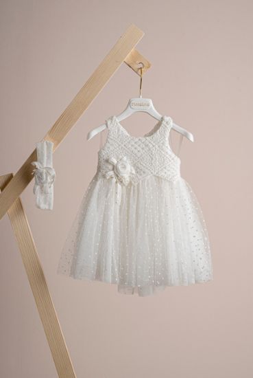 Εικόνα της Πακέτο βάπτισης για κορίτσι Piccolino Thea ivory με βαλίτσα ecru