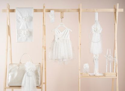 Εικόνα της Πακέτο βάπτισης για κορίτσι Piccolino Zoe ivory με τσάντα  ivory