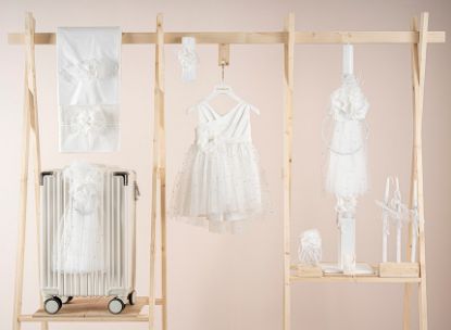 Εικόνα της Πακέτο βάπτισης για κορίτσι Piccolino Zoe ivory με βαλίτσα ecru