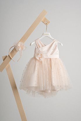 Εικόνα της Πακέτο βάπτισης για κορίτσι Piccolino Zoe peach με τσάντα καπιτονέ ivory