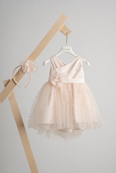 Εικόνα της Πακέτο βάπτισης για κορίτσι Piccolino Zoe peach με τσάντα καπιτονέ ivory