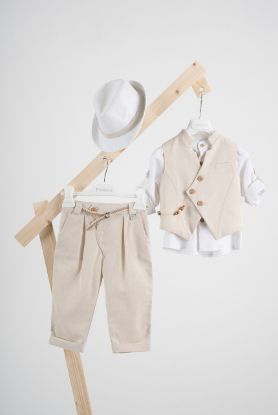 Εικόνα της Πακέτο βάπτισης για αγόρι Piccolino Enrique beige