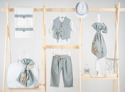 Εικόνα της Πακέτο βάπτισης για αγόρι Piccolino Enrique teal