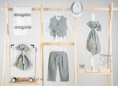 Εικόνα της Πακέτο βάπτισης για αγόρι Piccolino Enrique teal