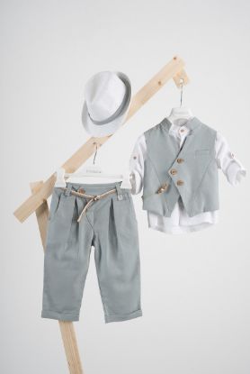 Εικόνα της Πακέτο βάπτισης για αγόρι Piccolino Enrique teal