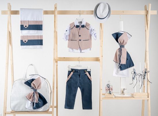 Εικόνα της Πακέτο βάπτισης για αγόρι Piccolino Francisco cobalt