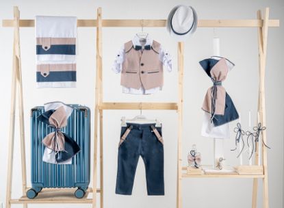 Εικόνα της Πακέτο βάπτισης για αγόρι Piccolino Francisco cobalt