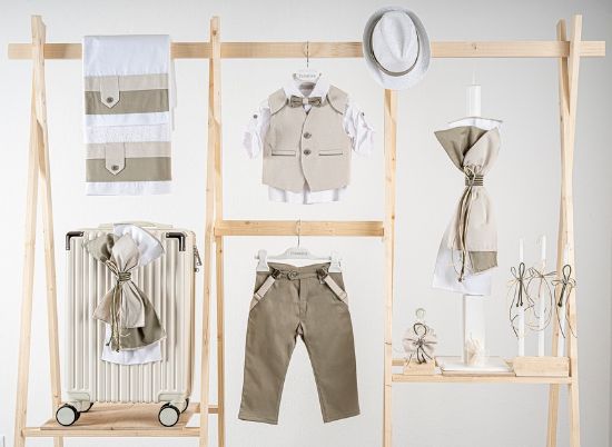 Εικόνα της Πακέτο βάπτισης για αγόρι Piccolino Francisco sage