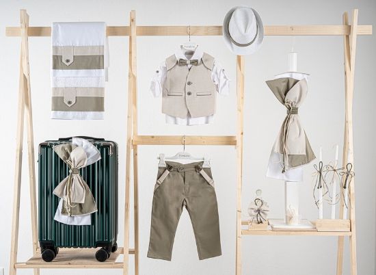 Εικόνα της Πακέτο βάπτισης για αγόρι Piccolino Francisco sage