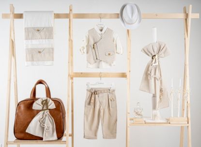 Εικόνα της Πακέτο βάπτισης για αγόρι Piccolino Furilo beige
