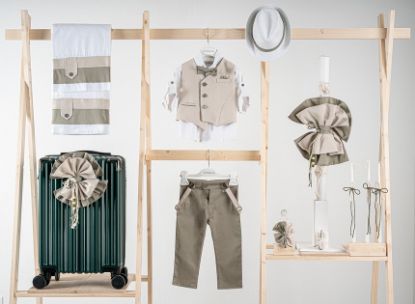 Εικόνα της Πακέτο βάπτισης για αγόρι Piccolino Gustavo sage