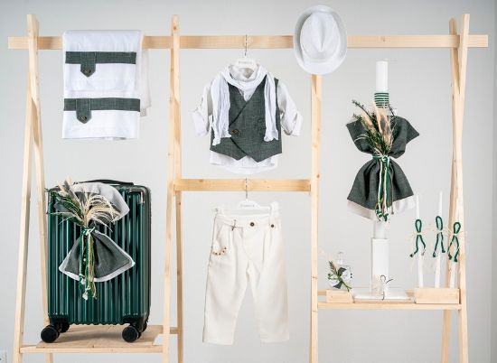 Εικόνα της Πακέτο βάπτισης για αγόρι Piccolino Jose white