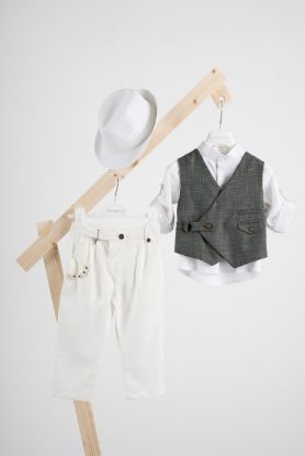 Εικόνα της Πακέτο βάπτισης για αγόρι Piccolino Jose white