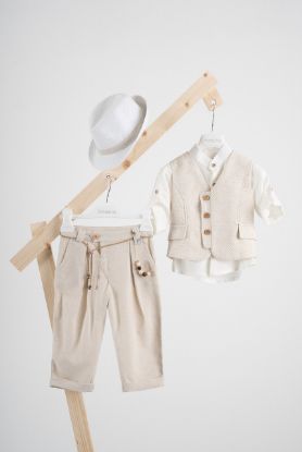 Εικόνα της Πακέτο βάπτισης για αγόρι Piccolino Lewis beige