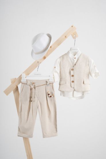 Εικόνα της Πακέτο βάπτισης για αγόρι Piccolino Lewis beige