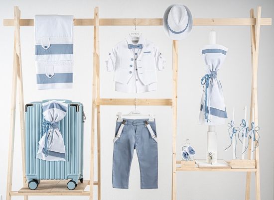 Εικόνα της Πακέτο βάπτισης για αγόρι Piccolino Lorenzo light blue