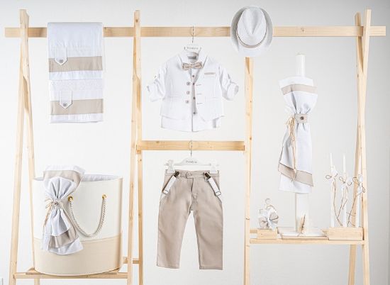 Εικόνα της Πακέτο βάπτισης για αγόρι Piccolino Lorenzo sand