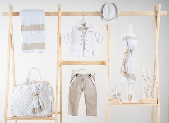 Εικόνα της Πακέτο βάπτισης για αγόρι Piccolino Lorenzo sand