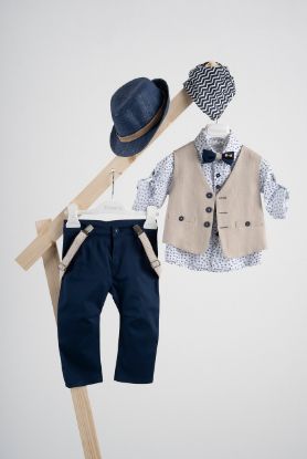 Εικόνα της Βαπτιστικό κοστούμι Piccolino Tony σε χρώμα Navy