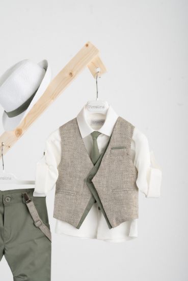 Εικόνα της Βαπτιστικό κοστούμι Piccolino Silvio-22 σε χρώμα Olive