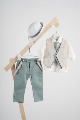 Εικόνα της Βαπτιστικό κοστούμι Piccolino Silvio-22 σε χρώμα Mint
